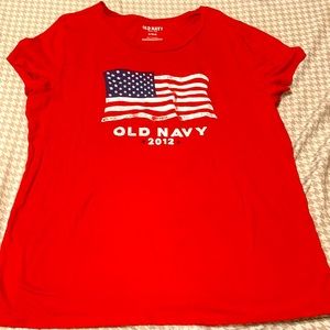 Vintage Old Navy American flag tshirt. NWOT.  2012 edition.  Size XL.